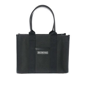 BALENCIAGA Everyday Tote Black Canvas Leather Bag